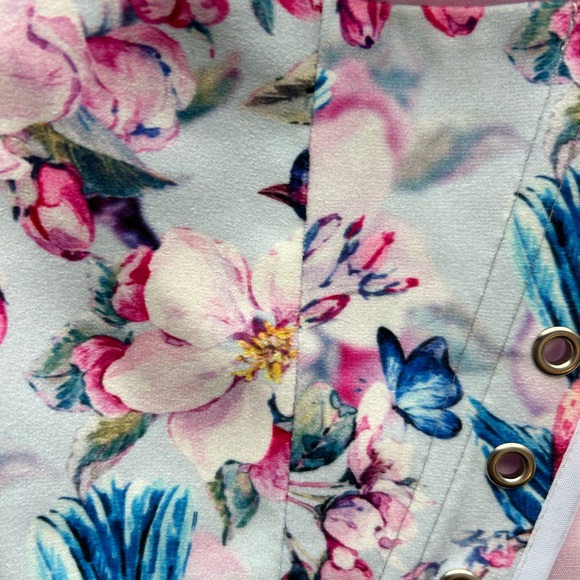 Blossom Sky Crop Top Corset Vintage - Picture 5 of 5